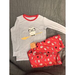 KicKee Pants Long Sleeve Graphic Tee Pajama Set in Crimson Magical World 6